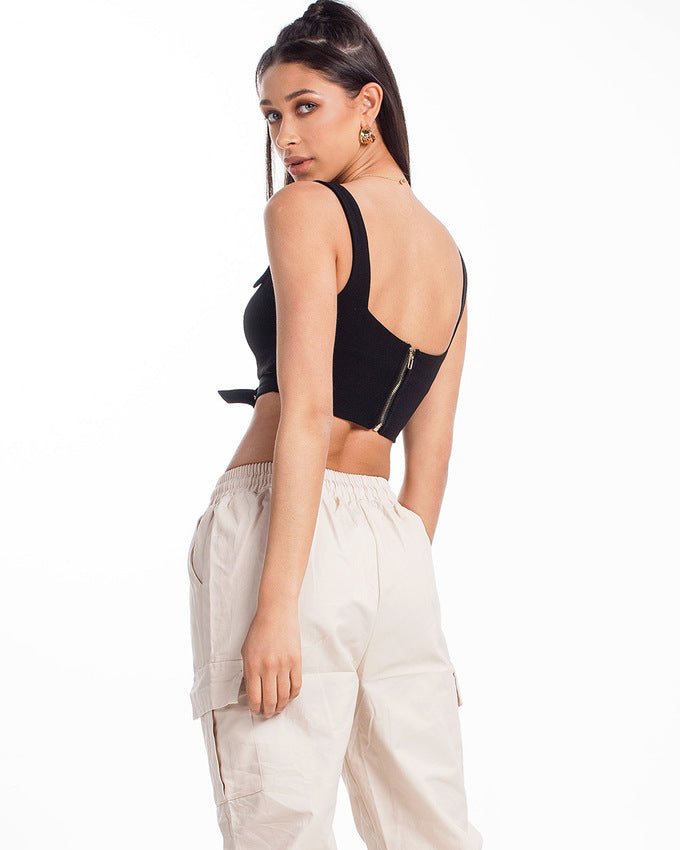 Xenia Belted Crop Top