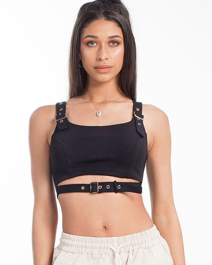 Xenia Belted Crop Top