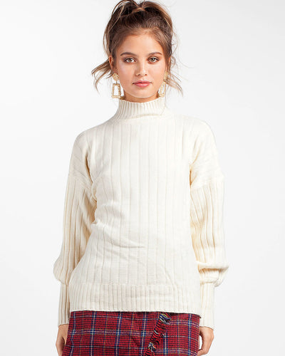 Emma Soft Turtleneck Sweater Cream