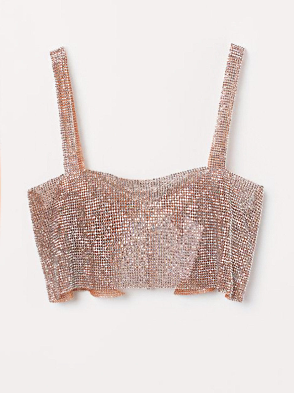 Foxy Sparkling Top - Rose Gold