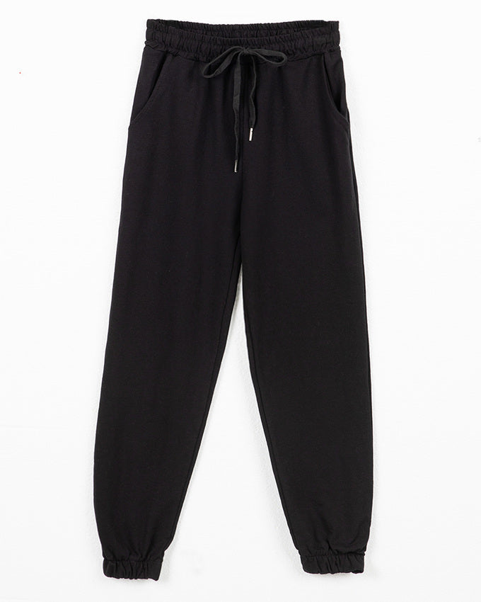 Work From Home Joggers Black 7/8 Length