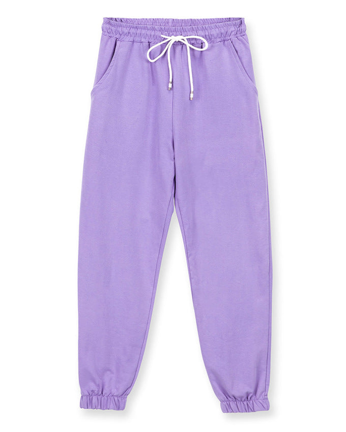Work From Home Joggers Purple 7/8 Length