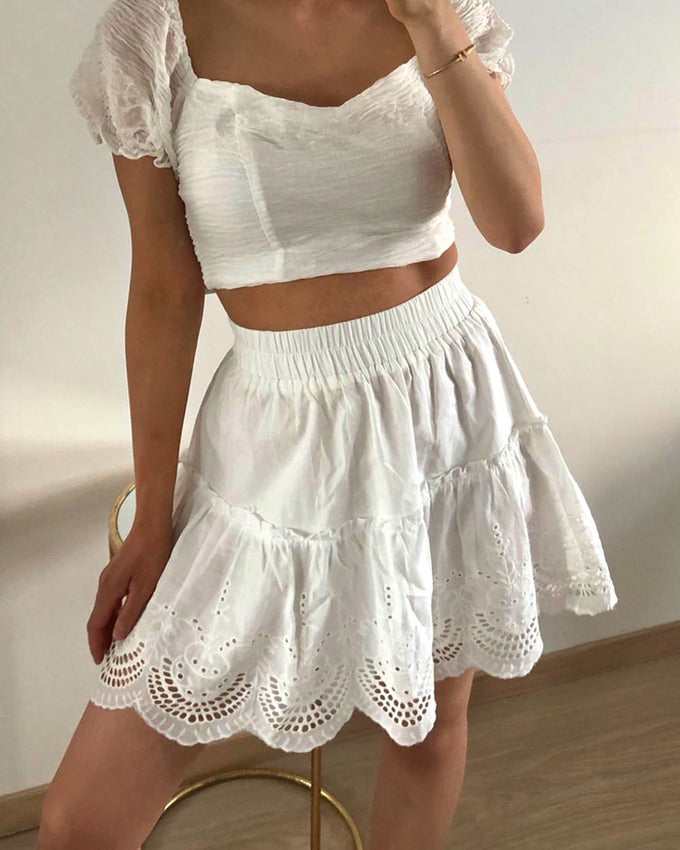 Adeline Skirt Premium White