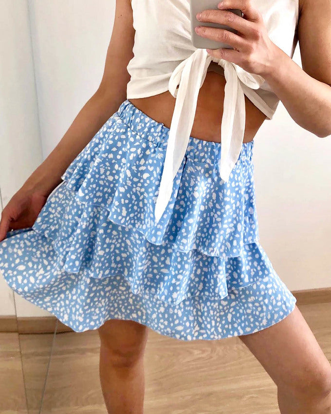 Micha Spotted Skirt Blue