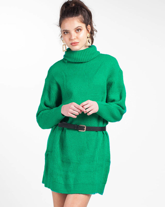 Naomi Sweater Dress Green