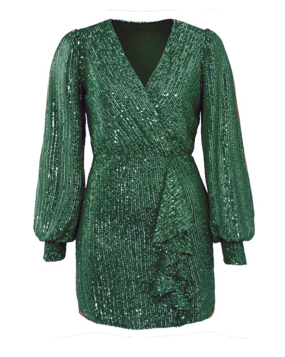 Selena Sequin Dress - Dark Green